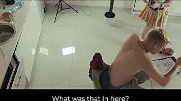 Milf Stuck in Dishwasher Bent Over for Rough Pussy Pounding Cum Covered