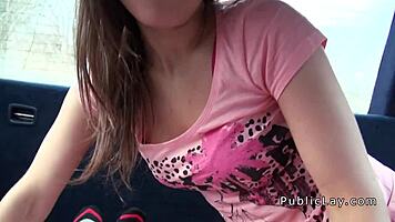 Brunette Amateur Babe's Hardcore Public Car Bang