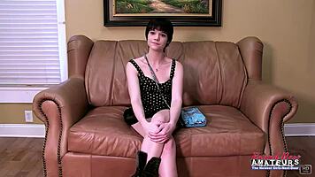 short haired cora rims ass deep and sucks juicy cock