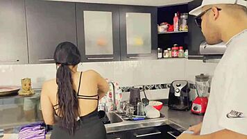 lover can't resist mia montiel's ass in kitchen pound