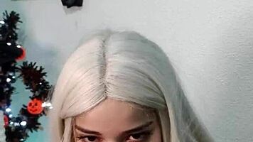 blonde witch deepthroats huge cock intense brazilian blowjob