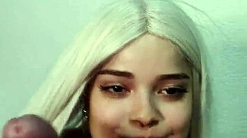 blonde witch deepthroats huge cock intense brazilian blowjob