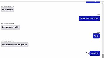 daddy, my naughty ass pays off that credit card debt right now?