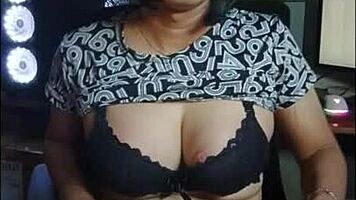 Mitha Shemale Strokes Cock Wildly Masturbating Solo in Office Crossdressing Frenzy!