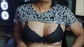 Mitha Shemale Strokes Cock Wildly Masturbating Solo in Office Crossdressing Frenzy!