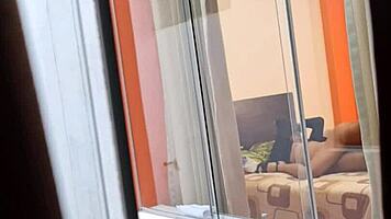 Colombian neighbor rides boyfriend in voyeur skirt upskirt action