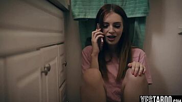 pregnant petite redhead gets manipulated and pounded by older guy