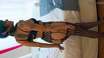Big Titty Goth In Spiderweb Lingerie Sucks And Fucks Quickie Style