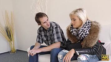 Neighbor Sells Czech Blonde Girlfriend for Pickup Sex