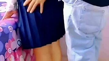 mexican schoolgirl broom tease fails tight anal virgin
