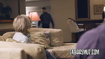 blonde milf and redhead teen swap riding deepthroat in wild foursome orgy