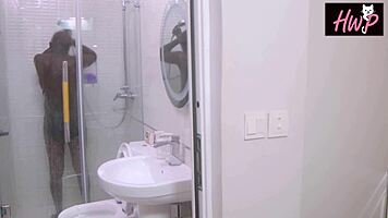 mdx horny ebony babe bends over fucks househelp doggystyle