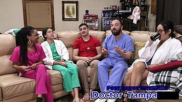 yo dr tampa turns aria nicole into corporate slave with deepthroat choking face fucking in hospital