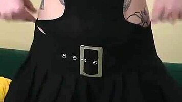 Kit summers rocks tight black bodysuit gothic miniskirt photoshoot