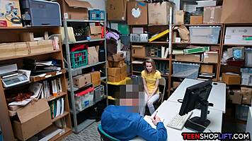 security guard catches russian teen shoplifter and fucks her hard