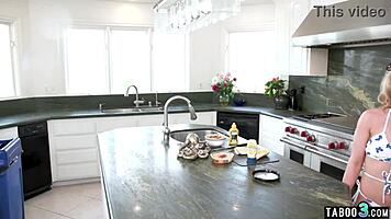 teen convinces milf robbin banx to ride big cock together in ffm taboo