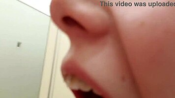 my pregnant braces blowjob in public changing room feels wild