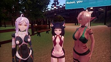 monster elf girl teases with epic titsjob in blue sky chapter