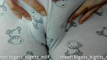 Latina Cameltoe Spreads Puffy Wet Pussy Lips in Pajamas