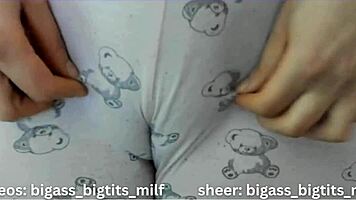 Latina Cameltoe Spreads Puffy Wet Pussy Lips in Pajamas