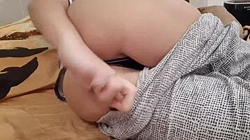 early morning teen ruins orgasm slamming black vibrator hard