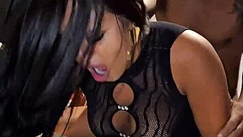 overwhelmed by hot interracial fucking with my husband's hung friend sharing his massive cock deep inside me