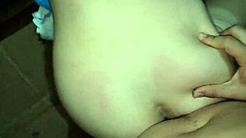 maria gets her wet hairy latina pussy creampied easy by small cock in passionate college couple homemade closeup