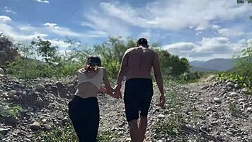 skinny latina teen begs for hardcore outdoor creampie pounding