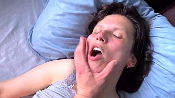 mature brunette milf shares first wet pussy pounding with stud