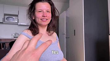 mature brunette milf shares first wet pussy pounding with stud