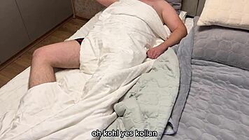 He pumps cum into unfaithful babe's mouth after intense fucking before Christmas party