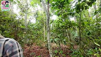 lost horny thai teen wanders forest and fucks wildly outdoors