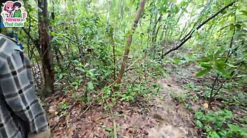 lost horny thai teen wanders forest and fucks wildly outdoors