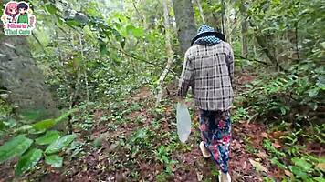 lost horny thai teen wanders forest and fucks wildly outdoors