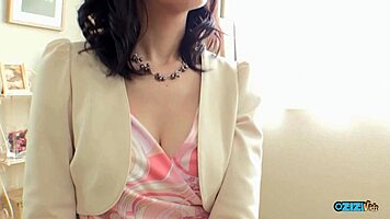 after interview sexy asian slut mouth filled with cum