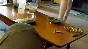 Heart-Racing Voyeur of Cute Blonde 18+ Lotioning Her Sexy Body