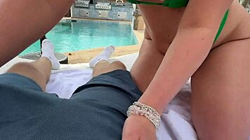 Big titted babe rides cowgirl making fantasies real pov