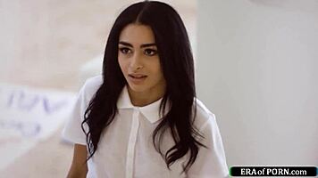 oh no, this virgin student almost gets caught mid fuck session