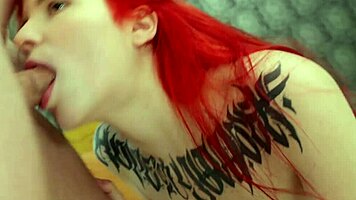 Submissive Redhead Slut Endures Brutal First Anal Monster Cock Assault