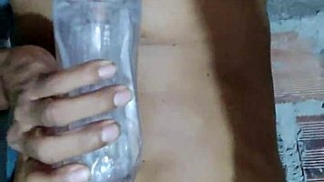 Guy fucks see-through crossdressing ass with toys deep