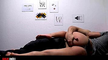 muscular friend pounds my wet pussy with his huge endowed cock