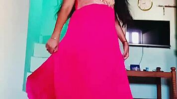 What if this tamil college girl rips clothes for a steamy striptease reveal?