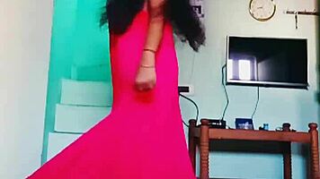 What if this tamil college girl rips clothes for a steamy striptease reveal?