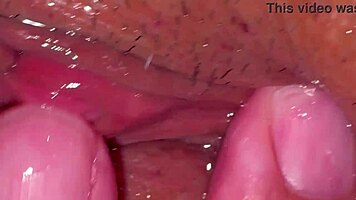 Amateur asian wife licks shaved wet pussy closeup post virginity loss