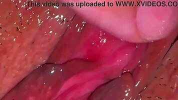 Amateur asian wife licks shaved wet pussy closeup post virginity loss