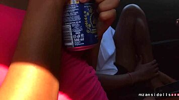 sexy young babe in tight dress has wet pussy beach sex