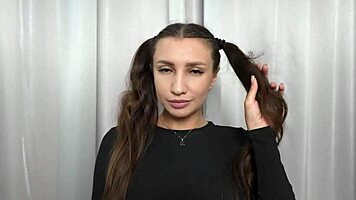 Cute GF Jerks Friend's Huge Cock, Licks Balls to Cumshot