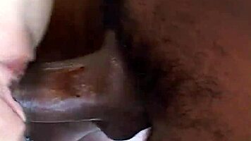 Brown skin ebony teen Myah Monroe's massive bukkake facial from big black cocks