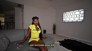 Huge Tits Ebony Babe Edges Massive Interracial Cock to Explosion