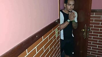 Quase pegou... black monster cock makes me orgasm hard next door!